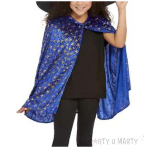 stroj dla dzieci czarownica brokatowa niebieska smiffys