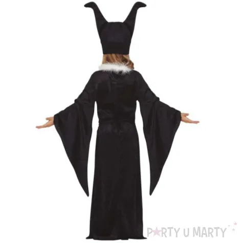 stroj dla dzieci czarownica diabolina czarny guirca rozm 122 134 cm