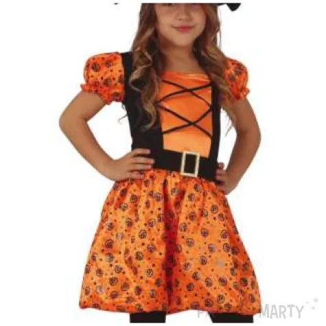 stroj dla dzieci czarownica dyniowa guirca rozm 3 4 lat