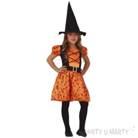 stroj dla dzieci czarownica dyniowa guirca rozm 5 6 lat