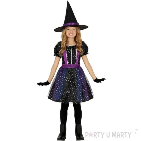 stroj dla dzieci czarownica gwiazdki guirca 110 116 cm