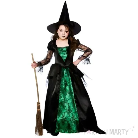 stroj dla dzieci czarownica krolowa pajakow partytino 122 128 cm