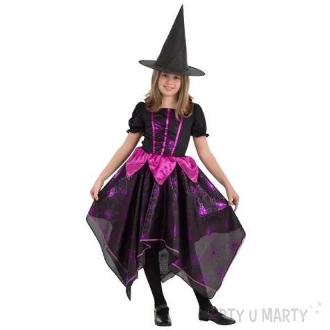 stroj dla dzieci czarownica long pink carnival toys 10 11 lat