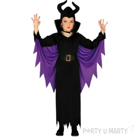 stroj dla dzieci czarownica nietoperz czarno fioletowy guirca 3 4 lata