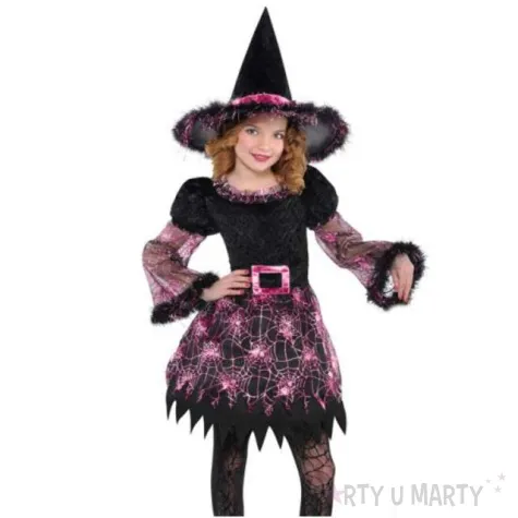 stroj dla dzieci czarownica rozowe pajeczaki amscan 4 6 lat