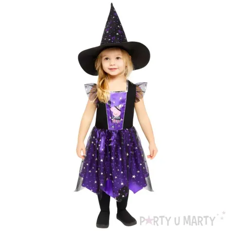 stroj dla dzieci czarownica swinka peppa fioletowy rozm 104 116 cm