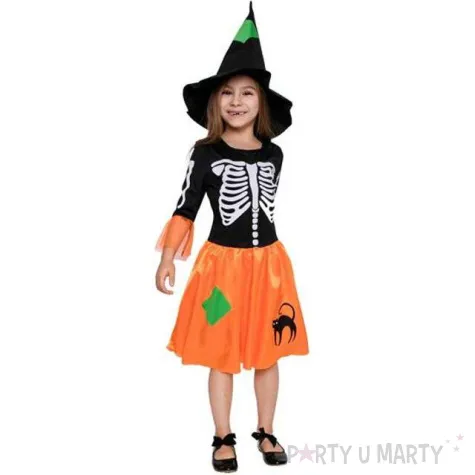 stroj dla dzieci czarownica szkieletor godan 120 130 cm