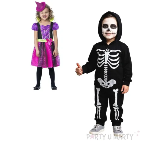 stroj dla dzieci czarownica w groszki fioletowy smiffys 86 98 cm