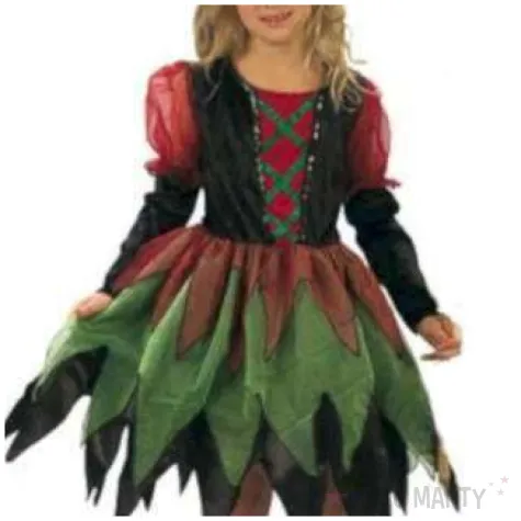 stroj dla dzieci czarownica w kapeluszu partytino 122 128 cm