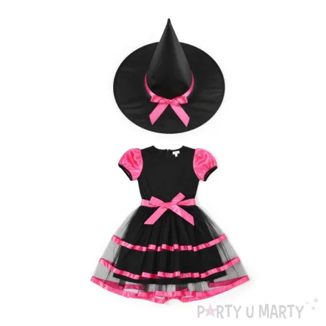 stroj dla dzieci czarownica z paseczkami arpex rozm 130 140 cm