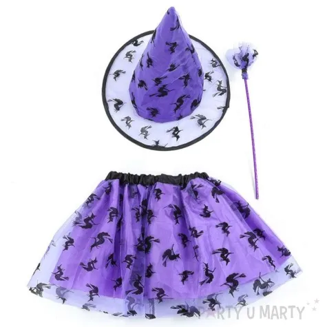 stroj dla dzieci czarownica z rozdzka fioletowy rozm uniw