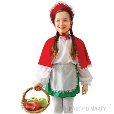 stroj dla dzieci czerwony kapturek kraszek rozm 134 140 cm