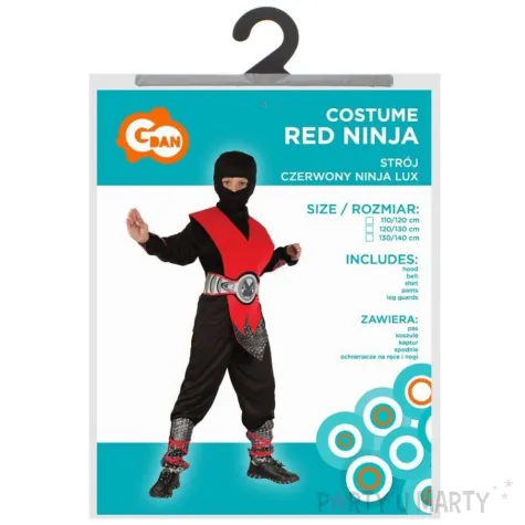 stroj dla dzieci czerwony ninja lux rozm 120 130