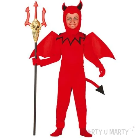 stroj dla dzieci diabel kombinezon czerwony guirca rozm 98 104 cm