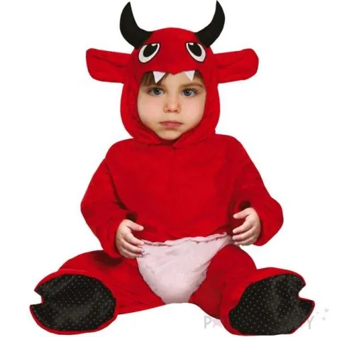 stroj dla dzieci diabel z oczami czerwony guirca rozm 74 86 cm
