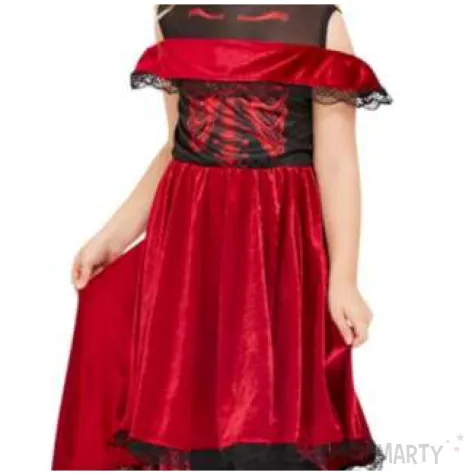 stroj dla dzieci diablica w opasce czerwono czarny smiffys rozm 146 158 cm