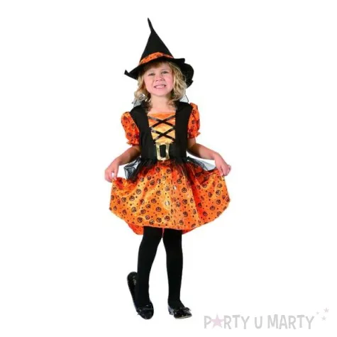 stroj dla dzieci dyniowa czarownica rozm 92 104 cm