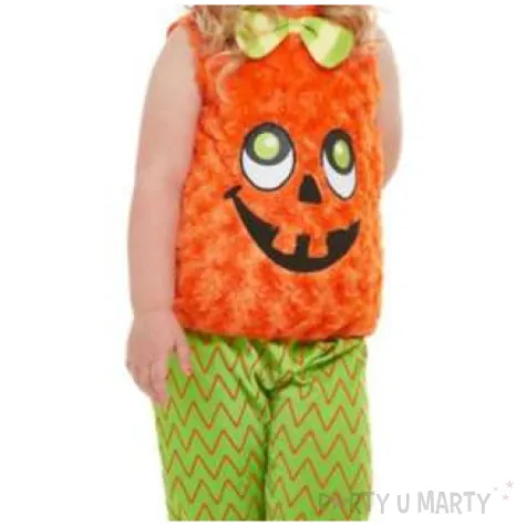 stroj dla dzieci dyniowa dziewczynka pomaranczowo zielony smiffys 1 2 lata