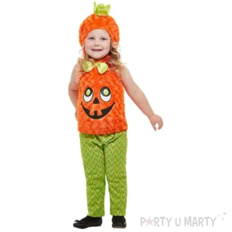 stroj dla dzieci dyniowa dziewczynka pomaranczowo zielony smiffys 1 2 lata