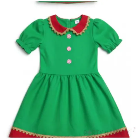 stroj dla dzieci elfka pomocniczka mikolaja partytino 9 10 lat 134 140 cm