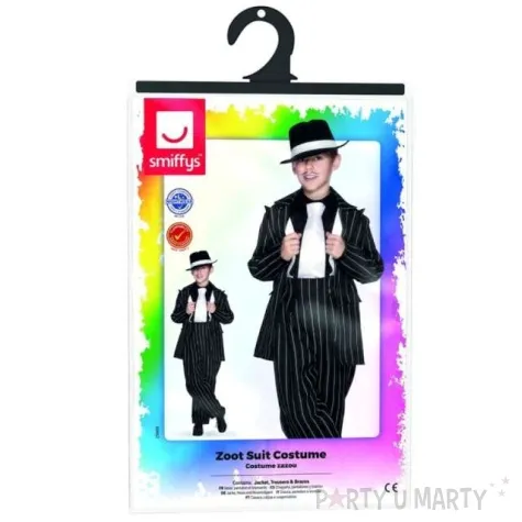 stroj dla dzieci gangster zoot czarny smiffys rozm 152 164 cm