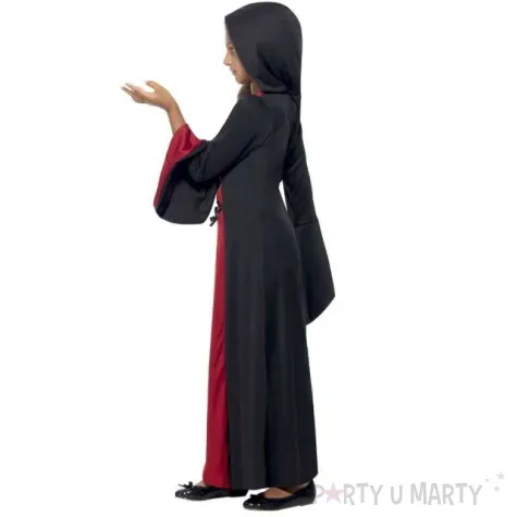 stroj dla dzieci gotycka wampirzyca czarno czerwony smiffys rozm 146 158 cm