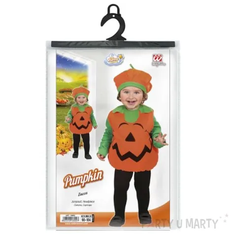 stroj dla dzieci halloweenowa dynia pomaraczowo zielony widmann 2 3 lata