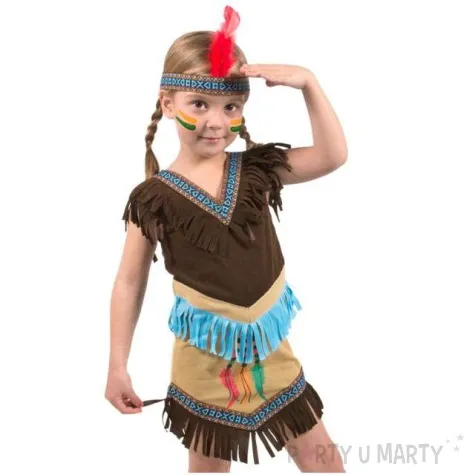 stroj dla dzieci indianka folat rozm 98 104 cm