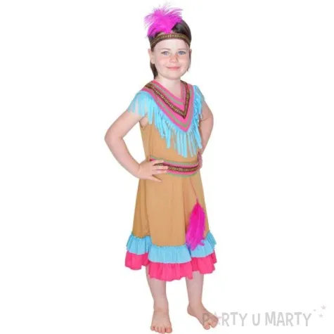 stroj dla dzieci indianka kolorowa arpex rozm 110 120 cm