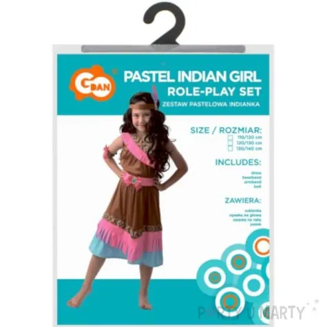 stroj dla dzieci indianka pastelowa godan rozm 120 130