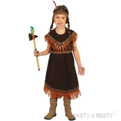 stroj dla dzieci indianka w opasce brazowy guirca 10 12 lat