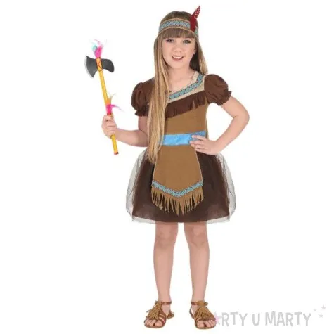 stroj dla dzieci indianka w opasce z piorkiem widmann 98 104 cm