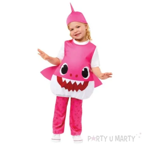 stroj dla dzieci kombinezon baby shark rozowy amscan 80 92 cm