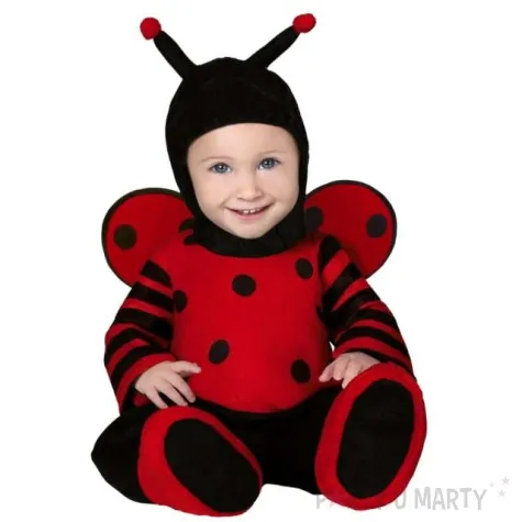 stroj dla dzieci kombinezon biedronka ze skrzydlami guirca 86 98 cm