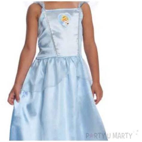 stroj dla dzieci kopciuszek niebieski pastelowy rubies rozm 116 122 cm