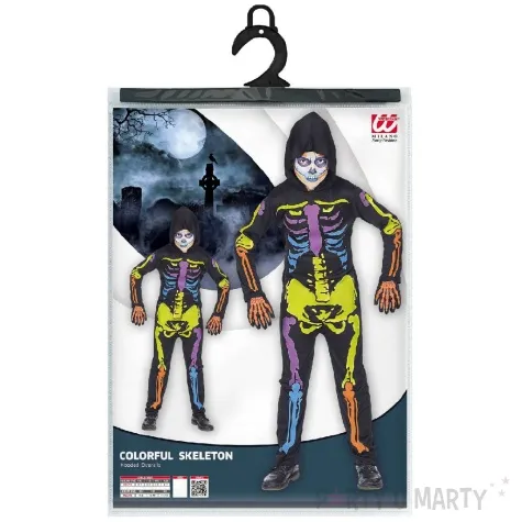 stroj dla dzieci kosciotrup kolorowy widmann 110 122 cm