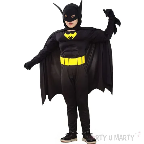 stroj dla dzieci kostium dla chlopca na karnawal czlowiek nietoperz godan rozm 120 130 cm