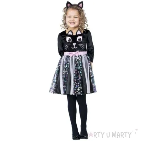 stroj dla dzieci kotek czarny smiffys 4 6 lata