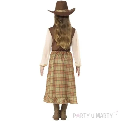 stroj dla dzieci kowbojka sukienka w krate smiffys 116 128 cm