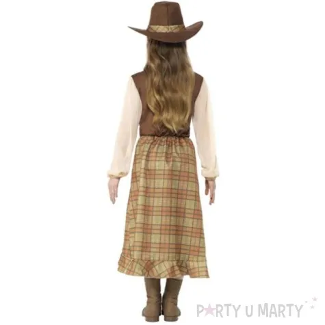 stroj dla dzieci kowbojka sukienka w krate smiffys 146 158 cm
