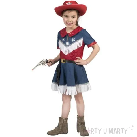 stroj dla dzieci kowbojska dziewczyna funny fashion 116 cm
