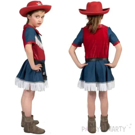 stroj dla dzieci kowbojska dziewczyna funny fashion 140 cm