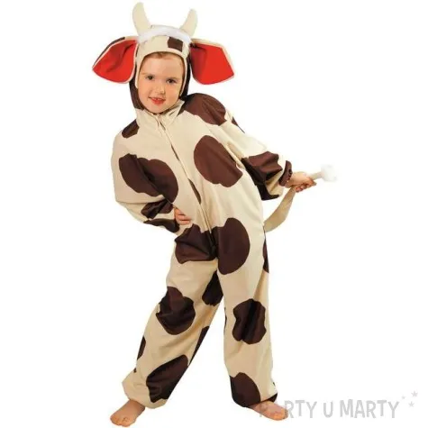 stroj dla dzieci krowa brazowa kraszek rozm 134 140 cm