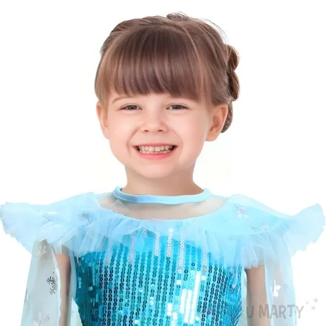 stroj dla dzieci ksiezniczka dama dworu blekitny godan 5 7 lat rozm 110 125 cm