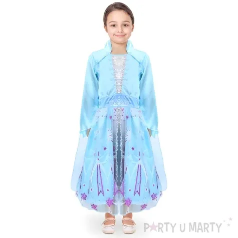 stroj dla dzieci ksiezniczka krolewna blekitny godan 5 7 lat rozm 110 125 cm