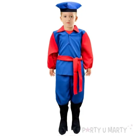 stroj dla dzieci kujawiak niebieski kraszek 122 128 cm