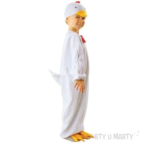 stroj dla dzieci kurka biala kraszek rozm 134 140 cm