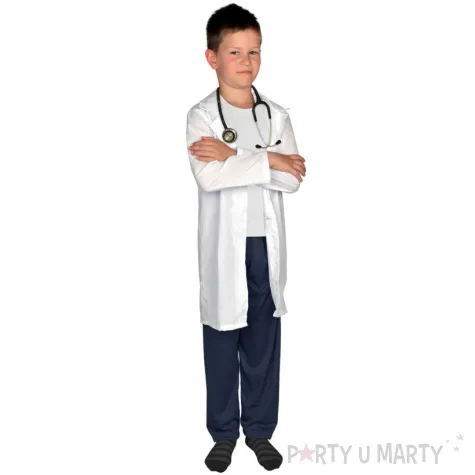 stroj dla dzieci lekarz bialy arpex 110 120 cm