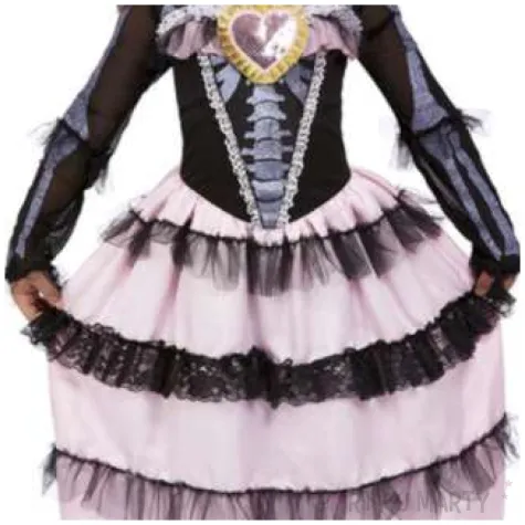 stroj dla dzieci meksykanski kosciotrup czarno rozowy smiffys rozm 130 140 cm