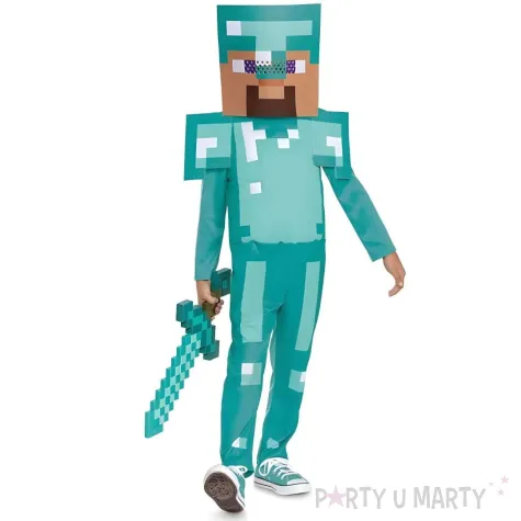 stroj dla dzieci minecraft diamentowy steve disguise rozm 122 134
